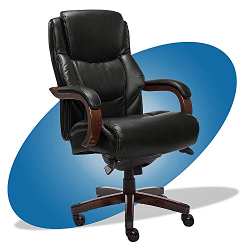 La-Z-Boy Chaise de bureau en cuir reconstitué Delano Bi...
