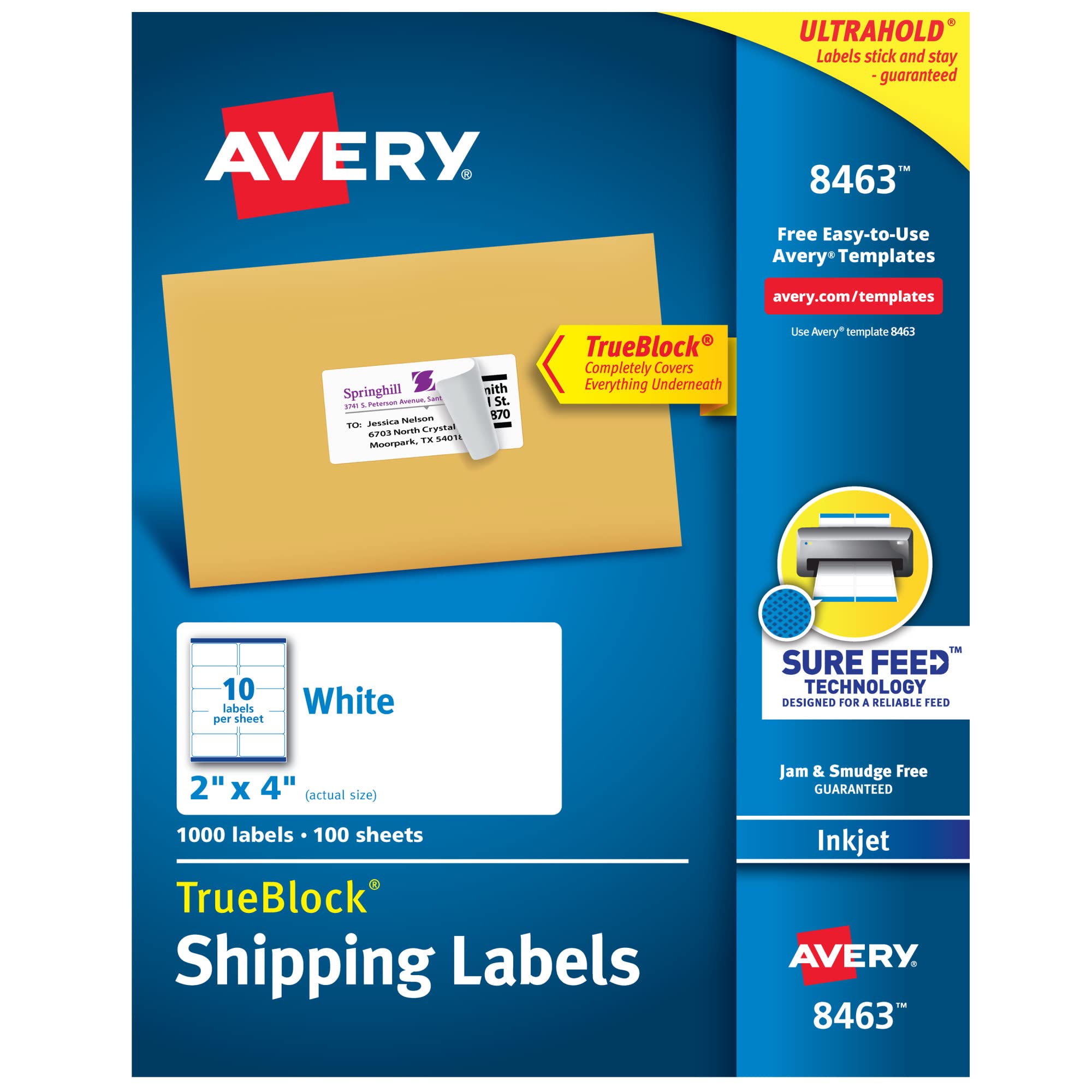 Avery 8163 Étiquettes d'expédition