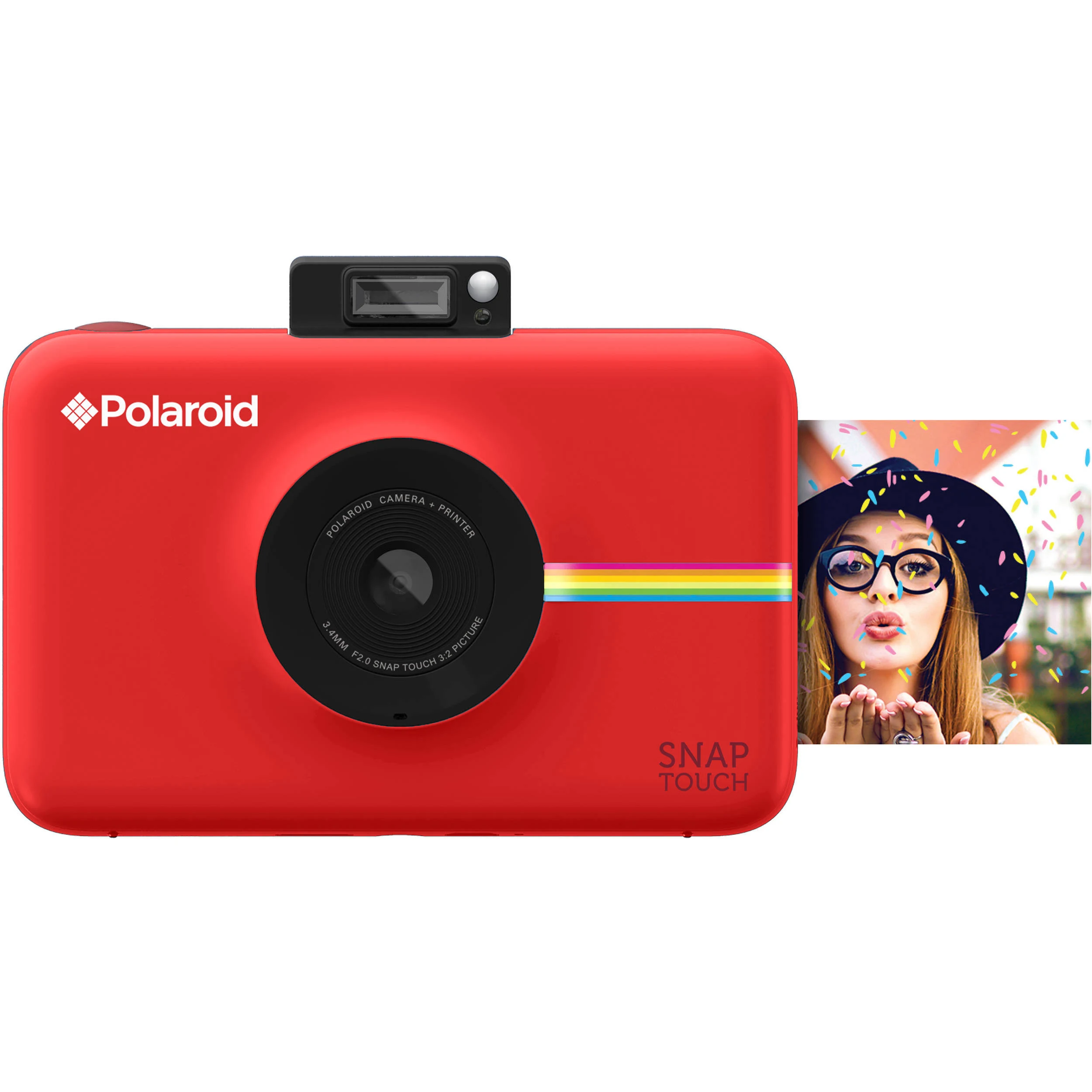 Polaroid Appareil photo numérique à impression instantanée Snap Touch avec écran LCD (rouge) avec technologie d'impression Zink Zero Ink