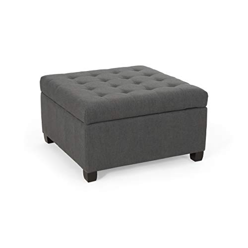 Christopher Knight Home Pouf de rangement en tissu capitonné Hedda