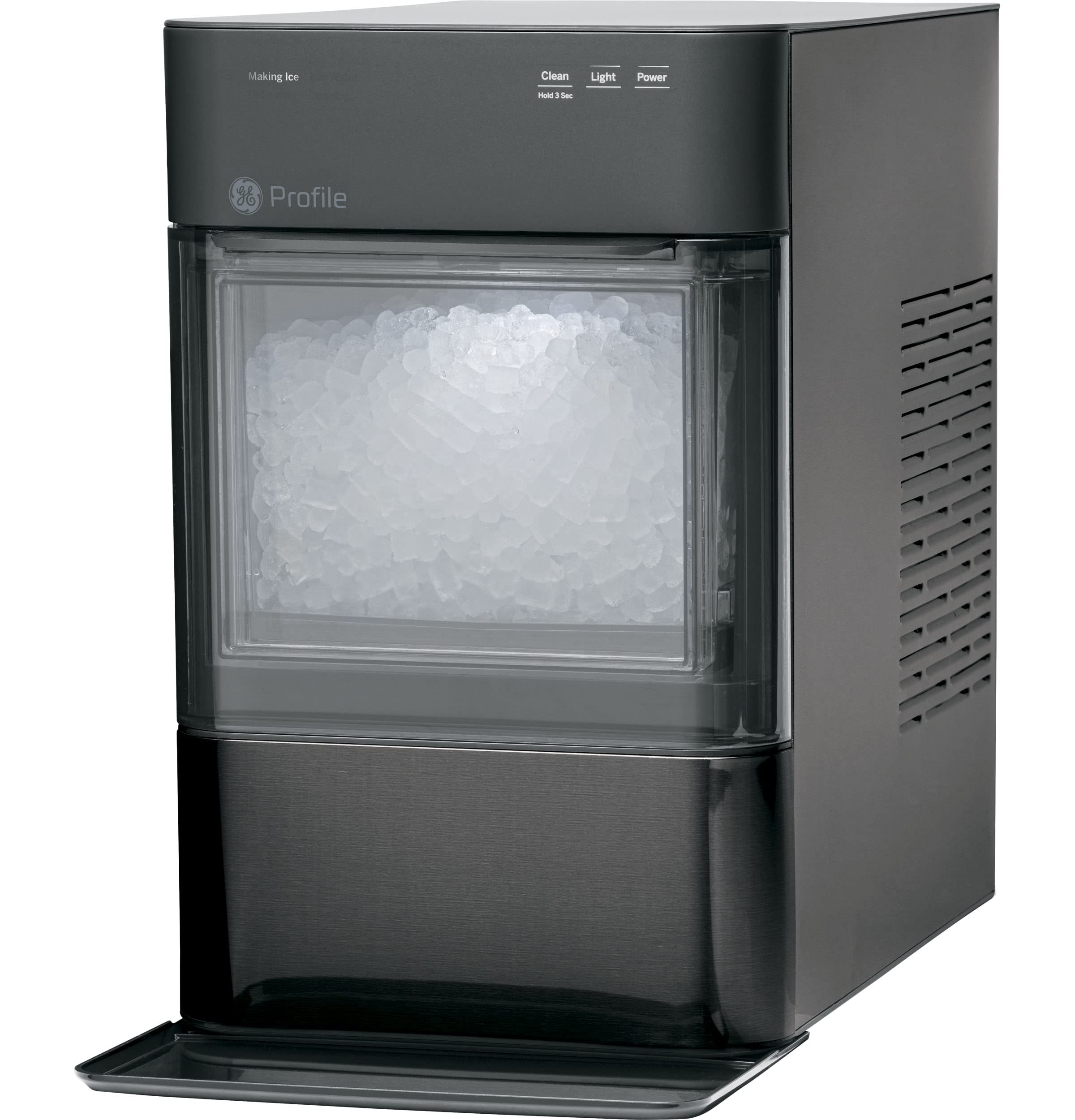 GE Profil Opale 2.0 | Machine à glaçons de comptoir | Machine à glace avec connectivité WiFi | Essentiels de la cuisine pour la maison intellinte | Inox noir