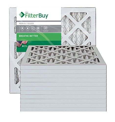 FilterBuy Filtres de fournaise/filtres à air - AFB Silver MERV 8 (paquet de 12)