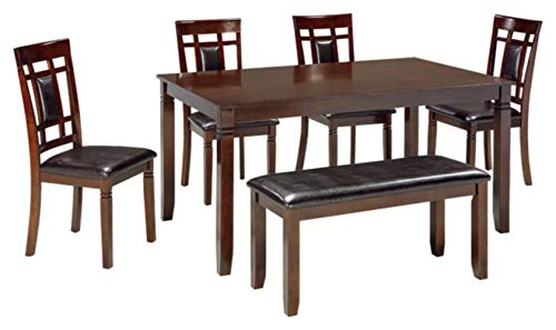 Ashley Furniture Signature Design by Ashley - Ensemble de table à manger Bennox - Ensemble de 6 pièces - Style contemporain - Marron