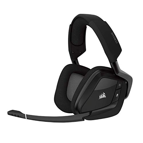 Corsair Casque de jeu sans fil Void PRO RGB - Casque avec son surround Dolby 7.1 pour PC - Certifié Discord - Pilotes 50 mm - Carbone