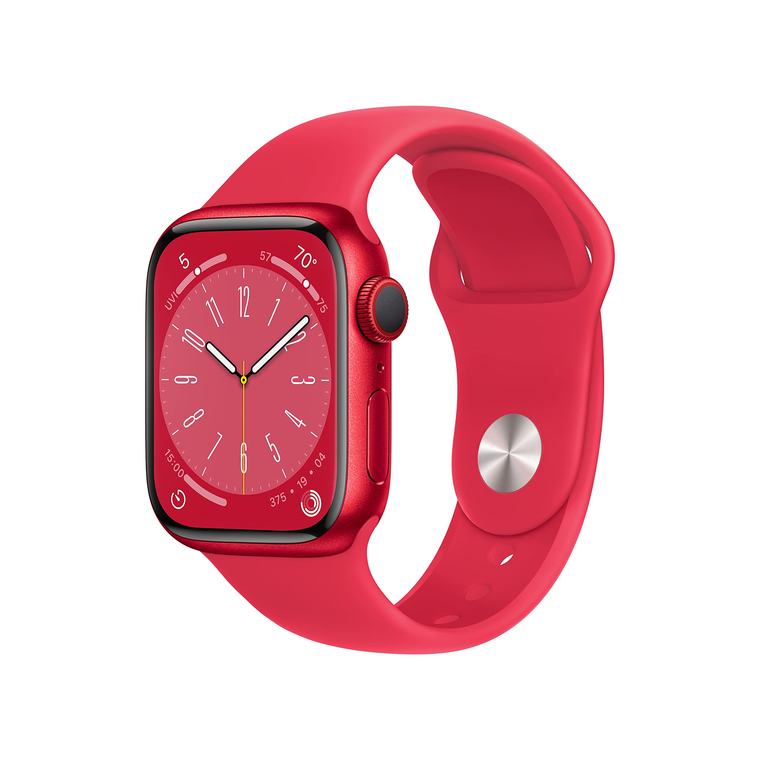 Apple Watch Series 8 [GPS + Cellular 45 mm] Montre intelligente avec boîtier en aluminium et bracelet sport