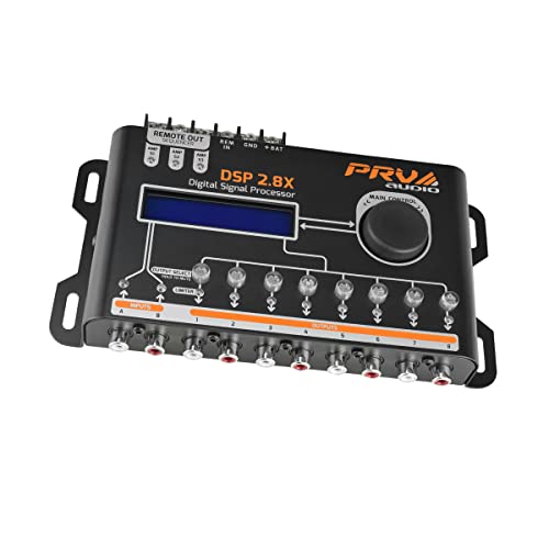PRV AUDIO DSP 2.8X Crossover et égaliseur audio de voiture Processeur de signal numérique complet à 8 canaux DSP avec séquenceur