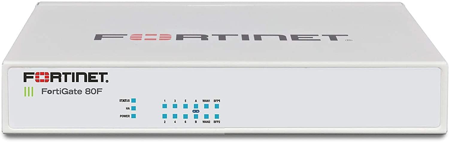 Fortinet, Inc Fortinet FortiGate 80F | Débit de pare-feu de 10 Gbit/s | Protection contre les menaces à 900 Mbps