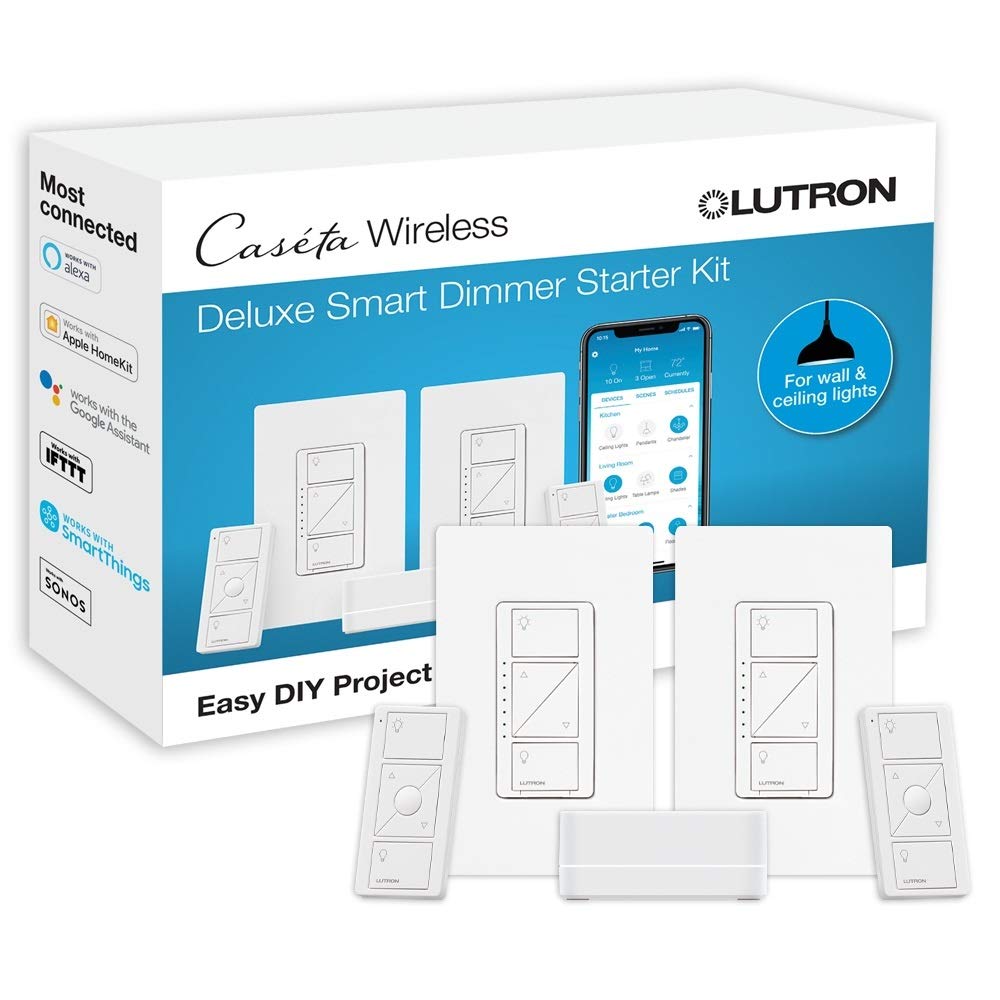 Lutron Kit de démarrage Smart Dimmer Switch avec Smart Hub