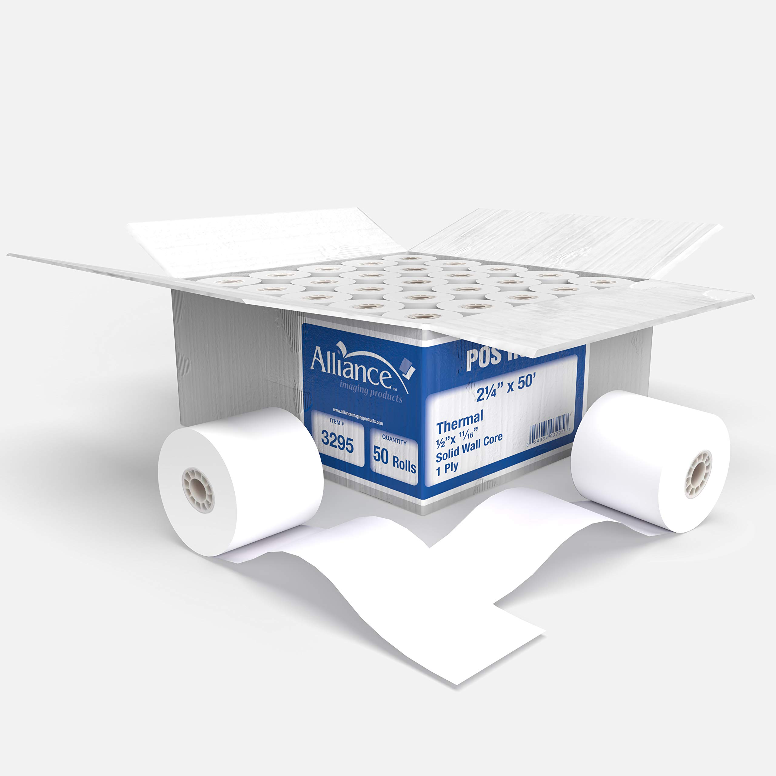 Alliance Thermal Paper Receipt Rolls, BPA Free, Grade A, Pure 85 White Paper, Unique Thermal Coating