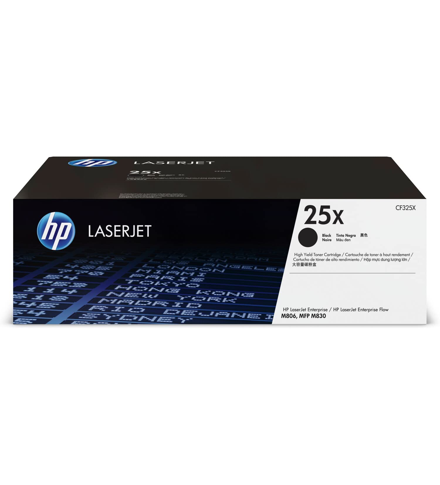HP Cartouche de toner noir à haut rendement 25X d'origine | Fonctionne avec les séries LaserJet Enterprise Flow M830 et LaserJet Enterprise M806 | CF325X