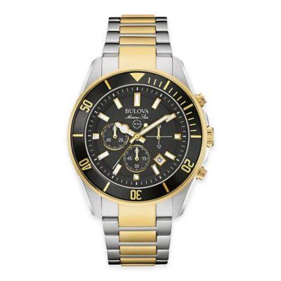 Bulova 98B249 Montre analogique chronographe en acier inoxydable bicolore Marine Star