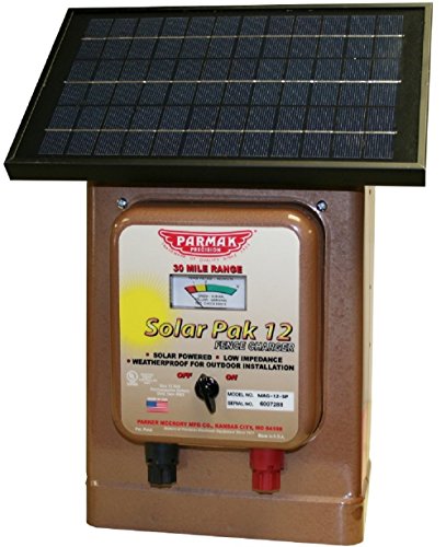 Parmak Chargeur de clôture électrique Magnum Solar-Pak 12 basse impédance 12 volts à piles 30 milles MAG12-SP