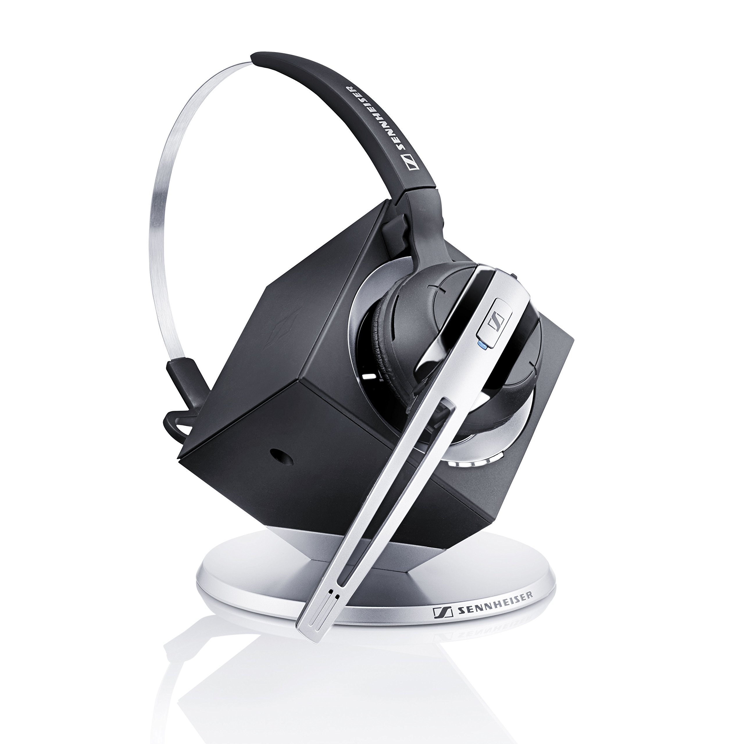 Sennheiser Casque de bureau sans fil convertible OfficeRunner avec microphone - DECT 6.0 (argent classique)