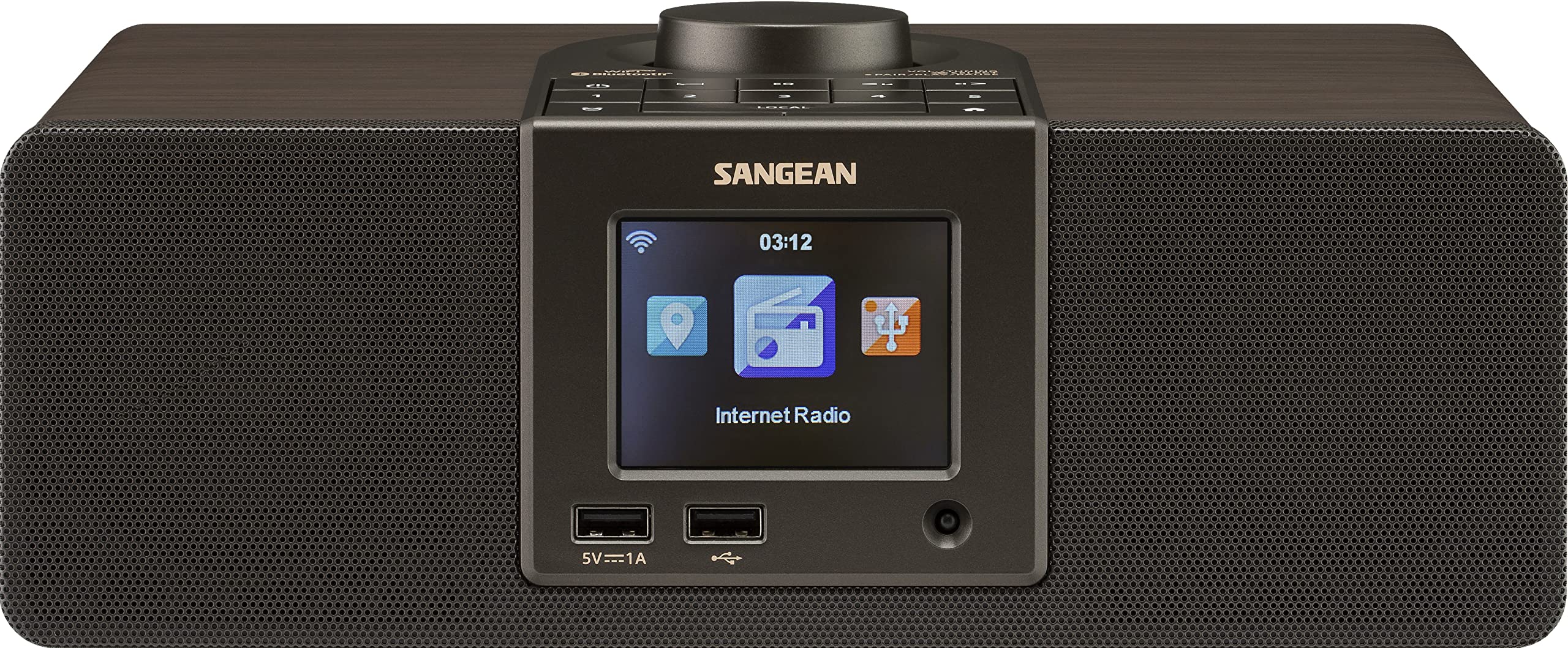 Sangean WFR-32 7-Watt Stéréo Armoire Bois Wi-Fi Internet Radio Media Center avec Bluetooth