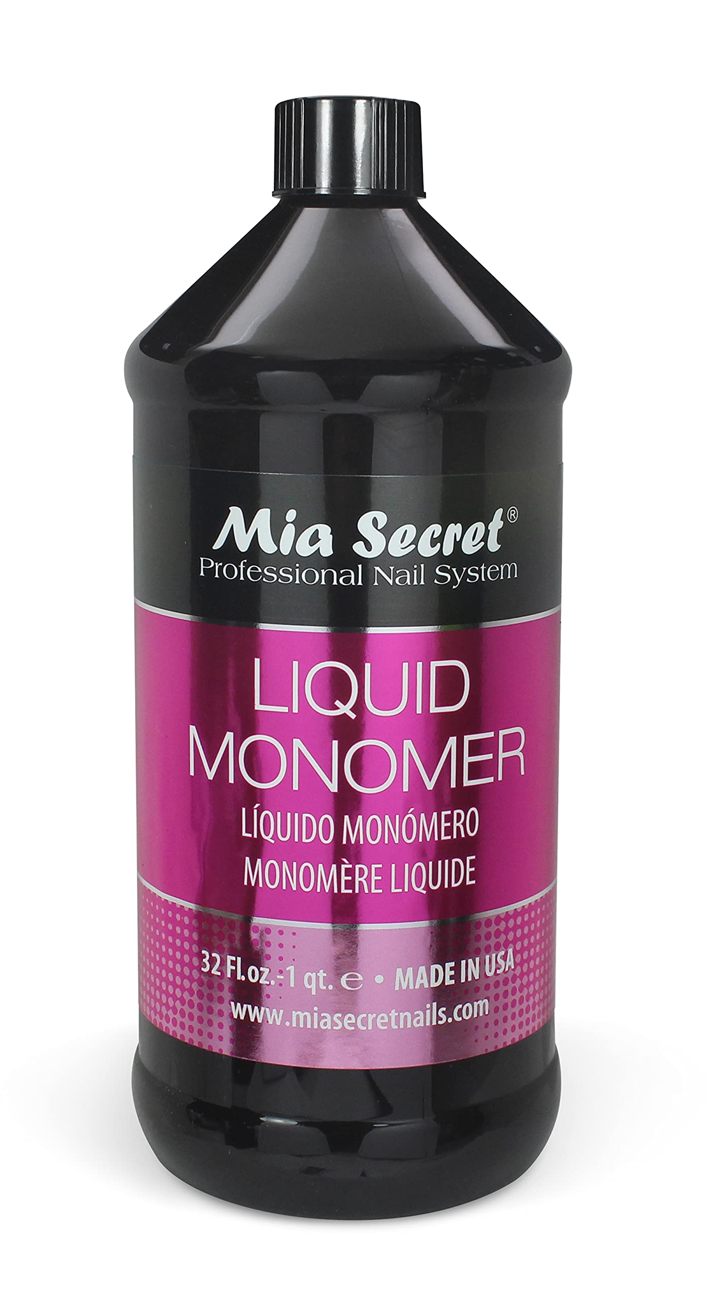 Mia Secret Monomère liquide de 32 oz - Liquide acrylique professionnel pour poudre acrylique - Monomère EMA - Liquide monomère pour ongles - Liquide acrylique pour ongles monomère EMA