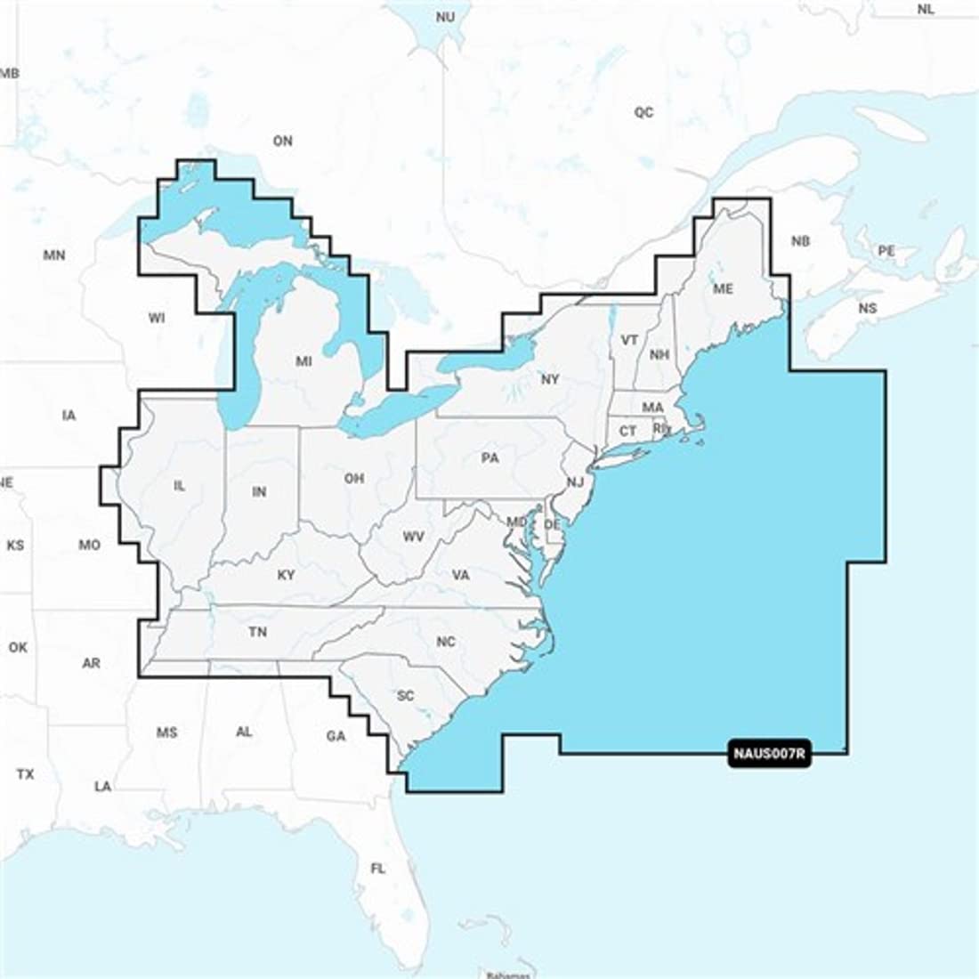 Navionics Régions de l'Est des États-Unis (NAUS007R) - ...