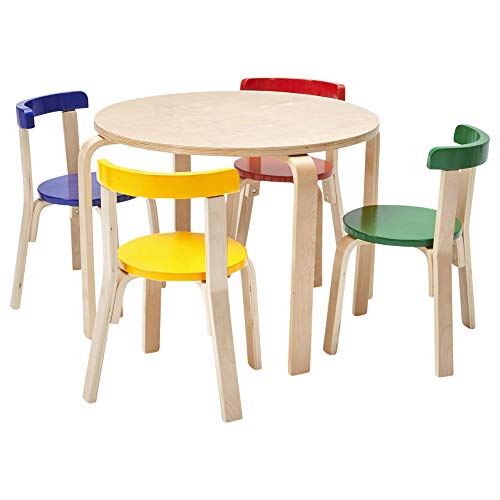 ECR4Kids Bentwood Curved Back Chair and Table Furniture...