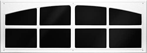 Coach House Accents Fenêtre de porte de garage simulée Signature Decor (2 fenêtres par kit) - Blanc - Modèle AP143199