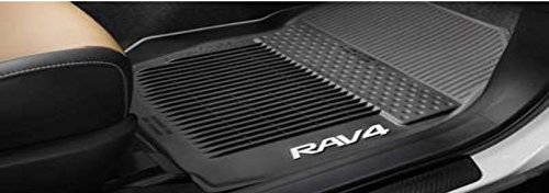 Toyota Véritables revêtements de sol toutes saisons Rav4 PT908-42165-20. Ensemble 3 pièces noir. 2013-2018 Rav4 non hybride.