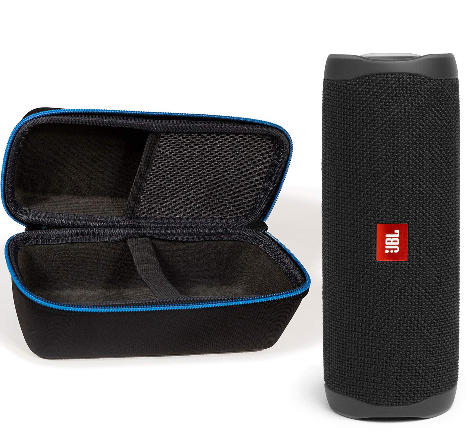 JBL Ensemble de haut-parleurs Bluetooth sans fil portables étanches Flip 5 avec divvi! Étui de protection rigide