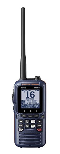 Standard Horizon HX890 VHF portatif bleu marine - Radio bidirectionnelle ASN flottante de classe H de 6 watts