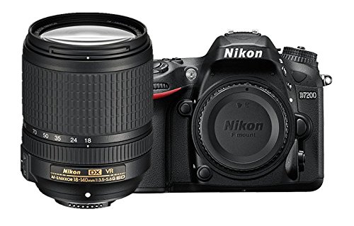 Nikon DSLR D7200 au format DX avec objectif VR 18-140 mm (noir)