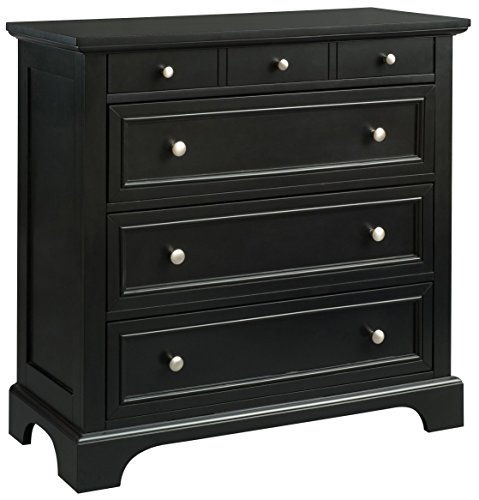 Home Styles Commode Bedford noire à quatre tiroirs par