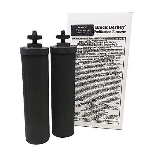 Berkey Éléments de purification noirs authentiques de  - Filtres de remplacement pour purificateur d'eau  (paquet de 2)