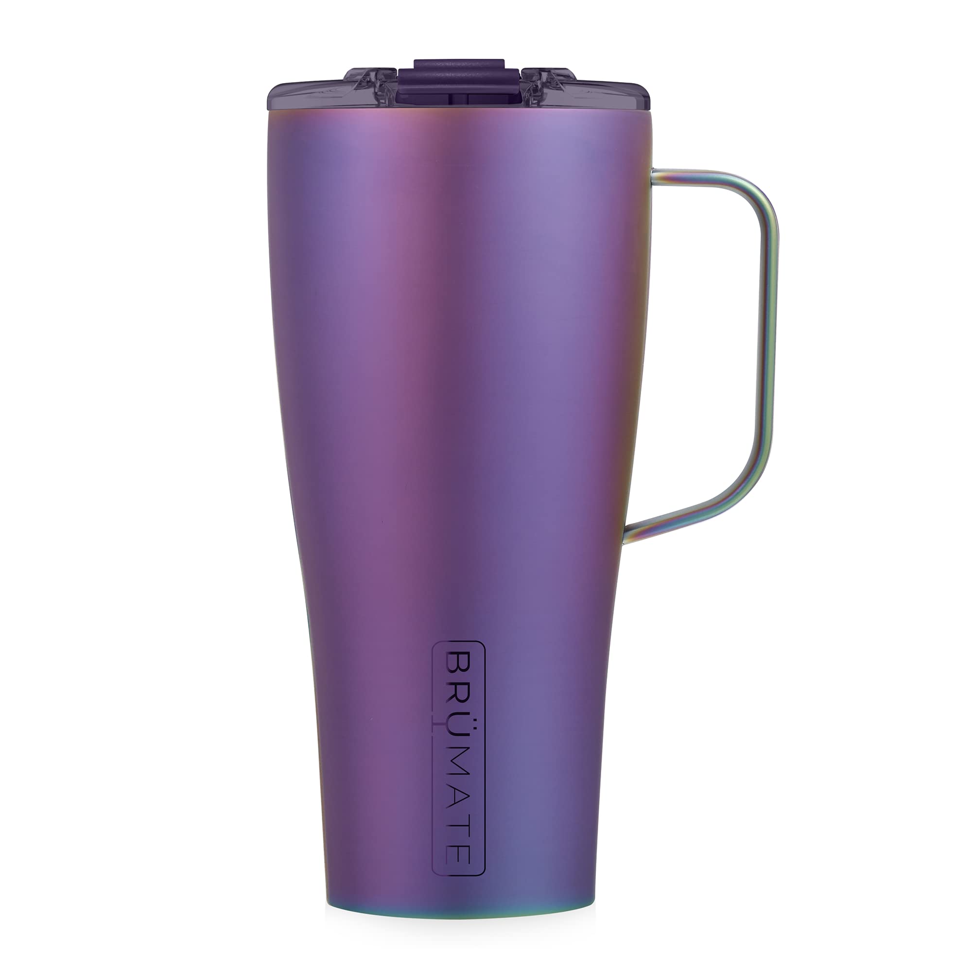 BrüMate Toddy XL – Tasse à café isolée 100 % anti-fuite avec poignée et couvercle – Tasse de voyage en acier inoxydable – Tasse à café à double paroi (Aura foncée)