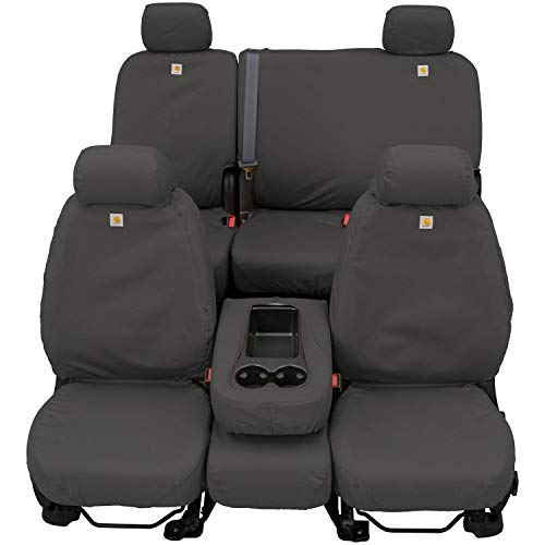 Covercraft Carhartt SeatSaver Housse de siège sur mesure pour certains modèles Chevrolet/GMC – Duck Weave (gravier) – SSC3414CAGY