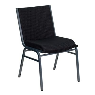 Flash Furniture Lot de 4 chaises empilables en tissu à pois noirs de la série HERCULES