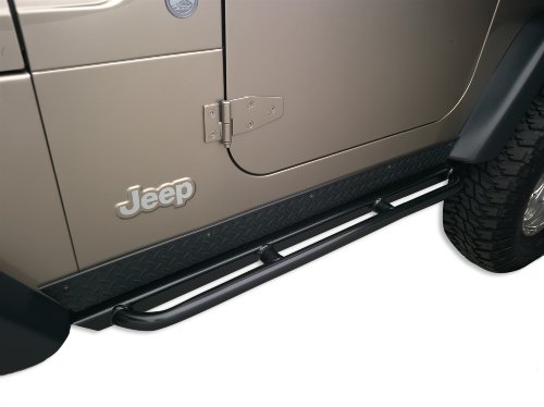 Body Armor TJ-4121 Noir - Protections Latérales RockCrawler en Acier pour Jeep TJ (Paire)