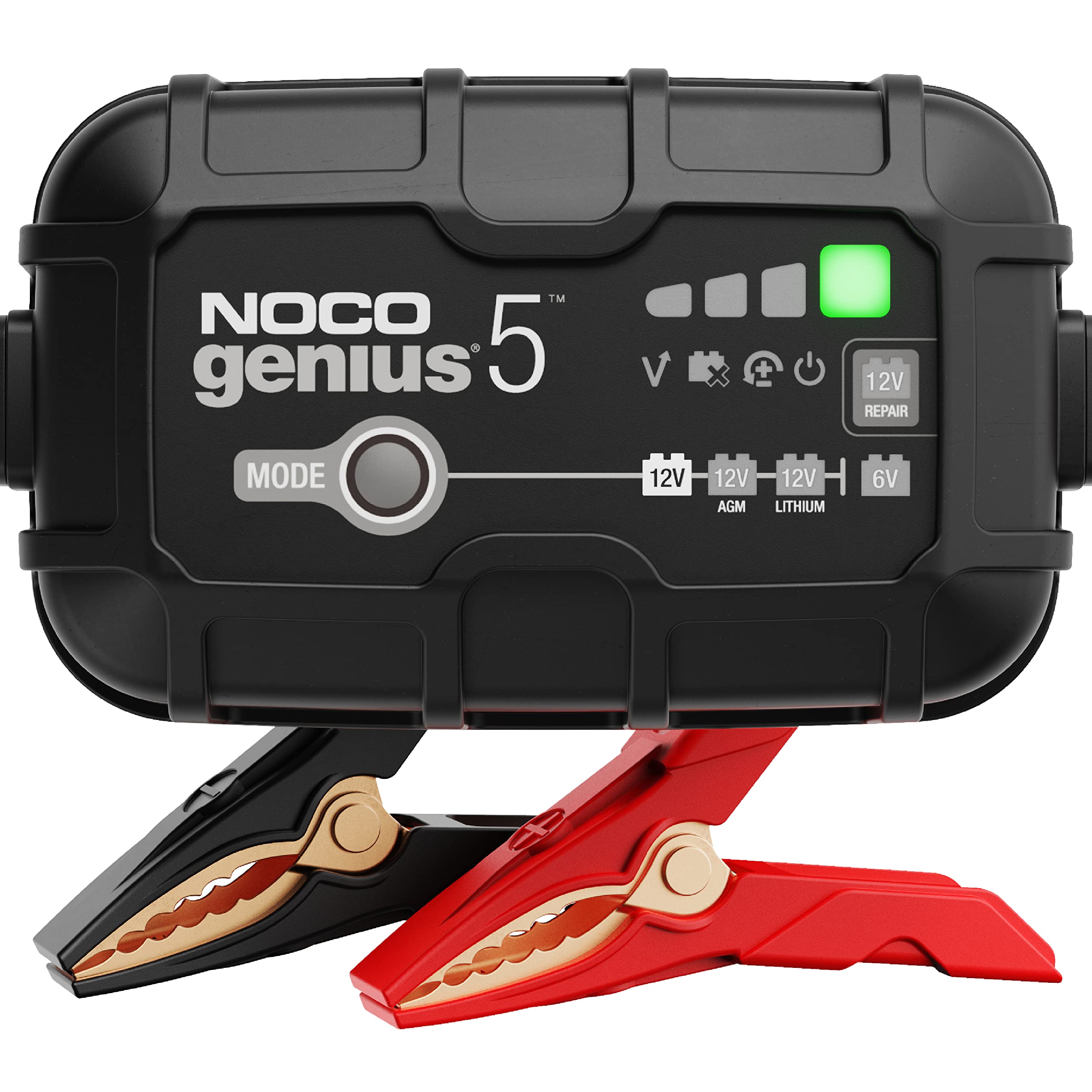 NOCO GENIUS5, 5A Smart Car Battery Charger, 6V and 12V ...
