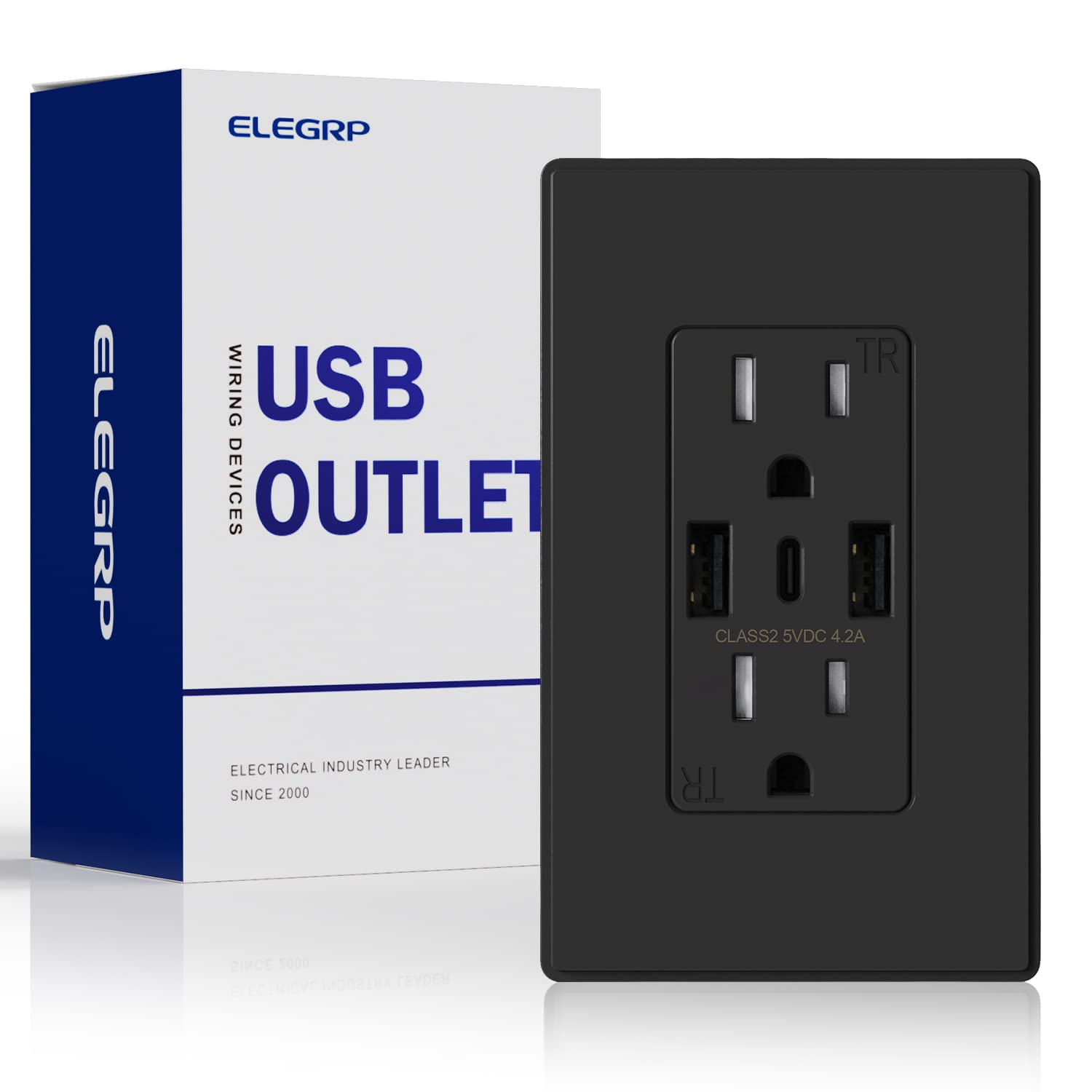 ELEGRP Prise murale USB 4.2AAC