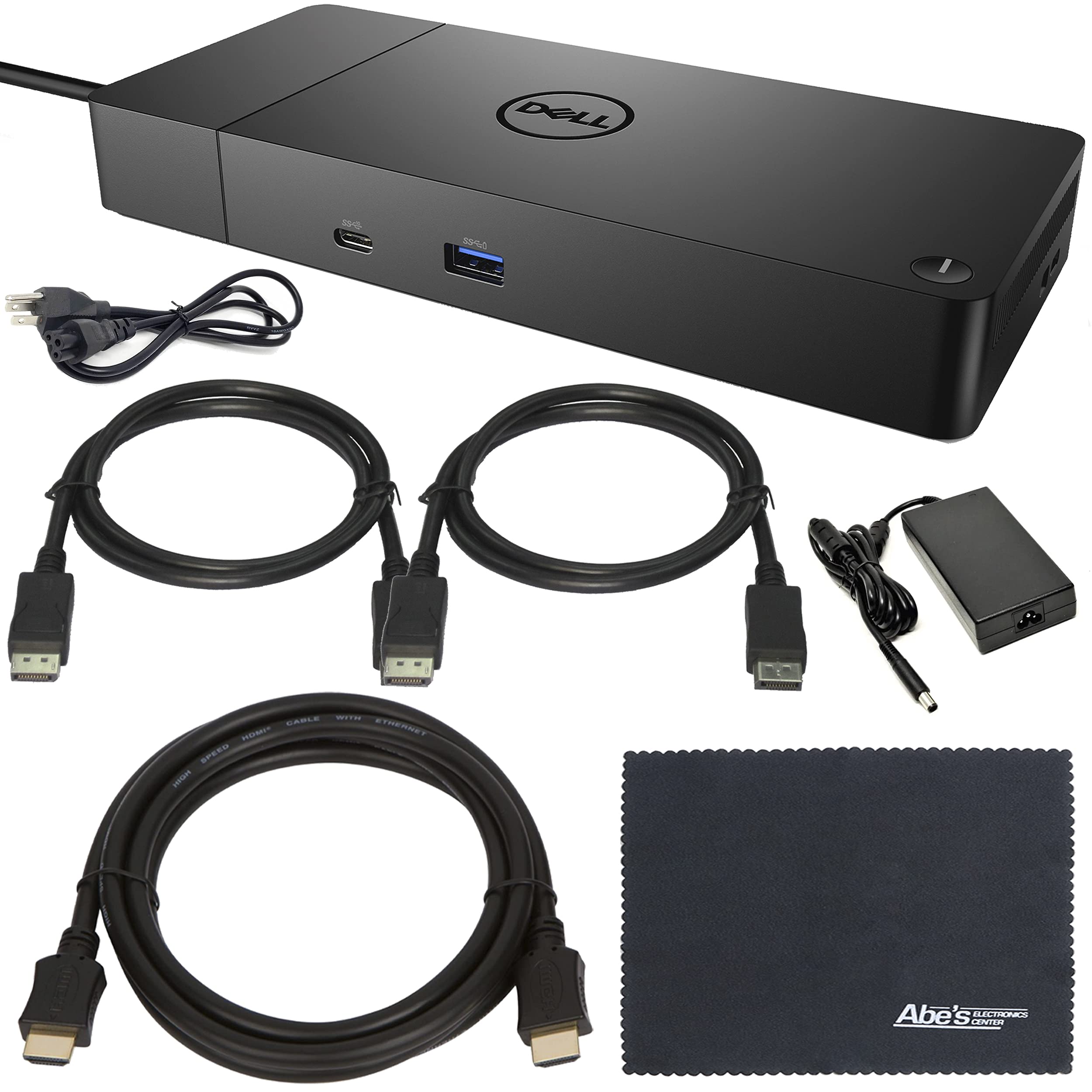 AOM Station d'accueil Dell Performance Dock WD 19S WD19S (WD19S130W) avec adaptateur secteur 130 W + câble HDMI ZoomSpeed + 2 câbles DisplayPort ZoomSpeed + kit de démarrage