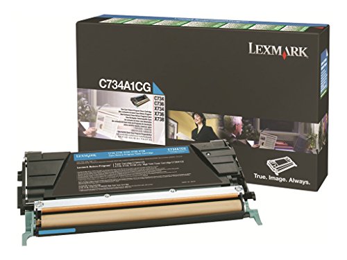 Lexmark C734A1CG Cartouche de toner du programme de retour cyan