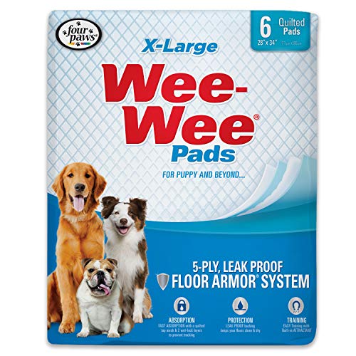 Four Paws Wee-Wee Contrôle des odeurs avec Febreze Freshness Pee Pads pour chiens – Coussinets pour chiens et chiots pour l'apprentissage de la propreté