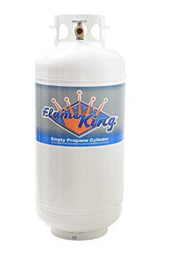 Flame King YSN401 Cylindre de réservoir de propane en acier de 40 livres avec valve de dispositif de protection contre les débordements