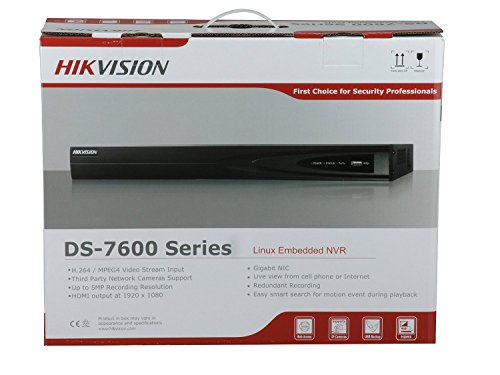 Hikvision NVR DS-7608NI-E2/8P Enregistreur vidéo réseau Plug & Play intégré PoE 8CH avec résolution jusqu'à 6MP Enregistrement ONVIF Version anglaise