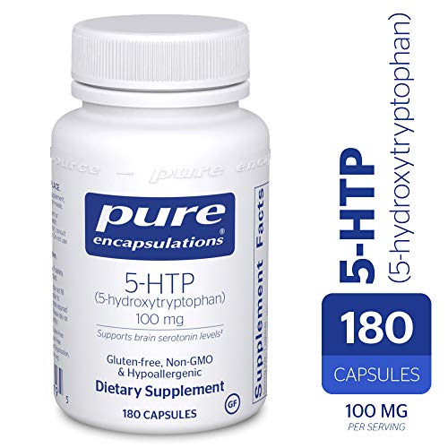 Pure Encapsulations - 5-HTP (5-Hydroxytryptophane) 100 mg. - Complément alimentaire hypoallergénique pour favoriser la synthèse de la sérotonine * - 180 capsules