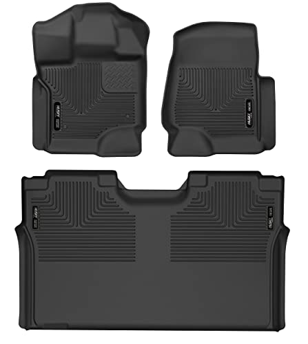 Husky Liners X-act Contour Front & 2nd Seat Floor Liners Fits 2015-22 Ford F-150 SuperCrew (modèles 2021 sans boîte de rangement sous le siège d'usine)