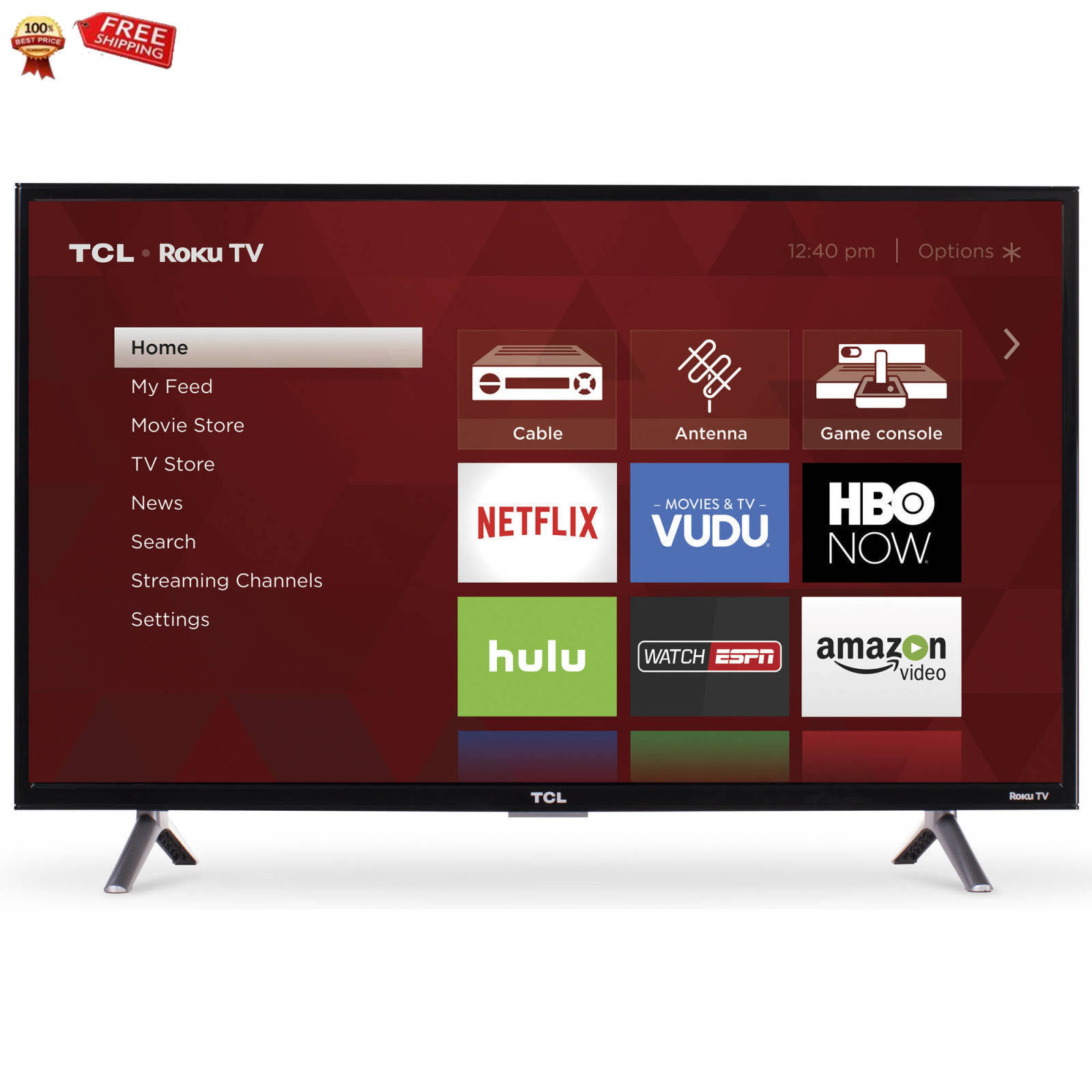 TCL 32S305 Téléviseur intelligent LED Roku 720p 32 pouces (modèle 2017)