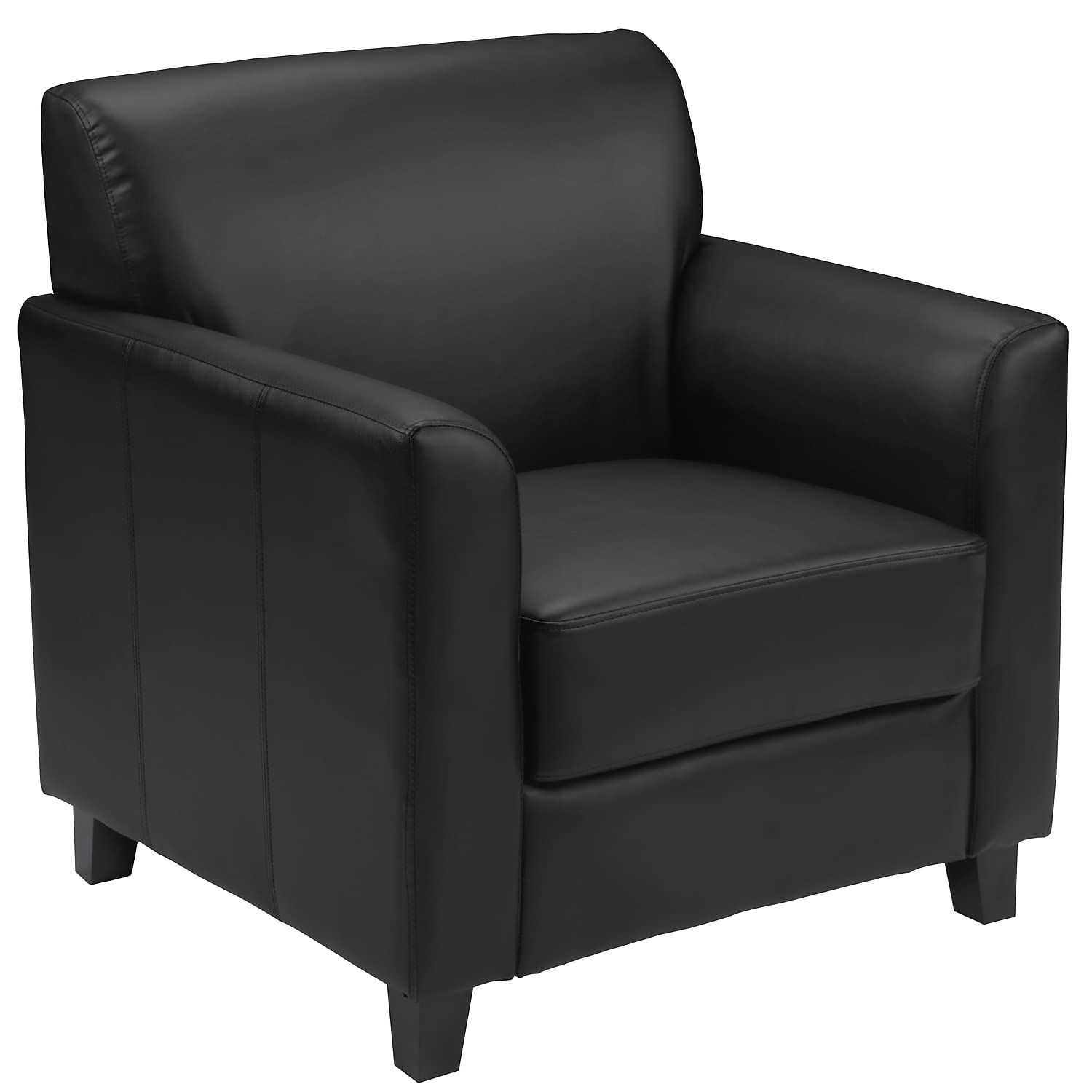 Flash Furniture Chaise en cuir noir de la série HERCULE...