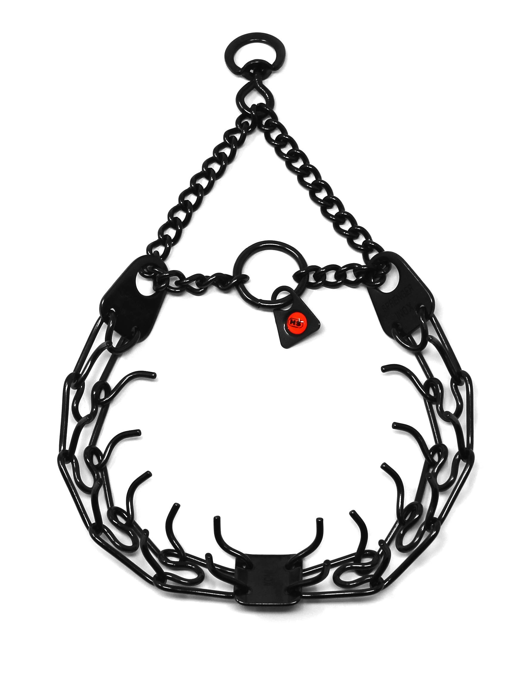  HS HERM. SPRENGER GERMANY Herm Sprenger Collier de dressage pour chien à griffes en acier inoxydable noir avec collier pivotant ultra-plus pour animaux de compagnie Collier anti-traction pour chiens...