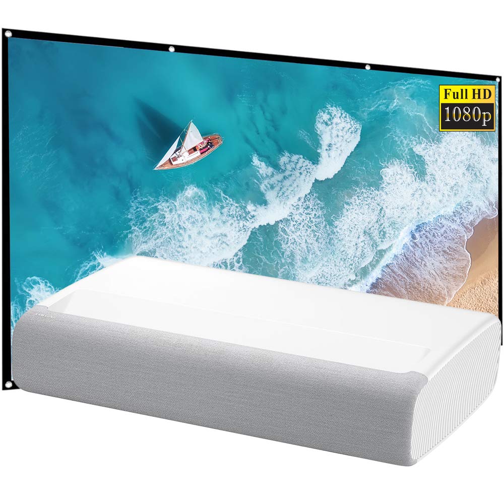 Samsung SP-LSP9TFAXZA 130 inch The Premiere 4K Smart Triple Laser Projector Bundle with 120 inch Minolta 16:9 Indoor-Outdoor Screen