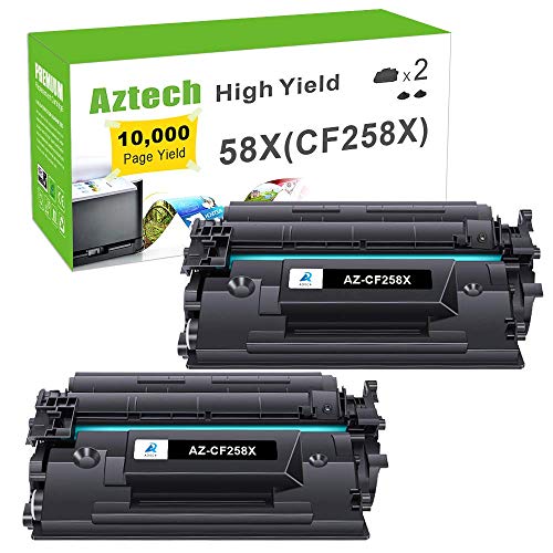 Aztech Cartouche de toner compatible de remplacement pour HP 58X CF258X 58A CF258A pour HP Pro M404n M404dn M404dw MFP M428fdw M428dw M428fdn Toner d'imprimante à haut rendement (lot de 2)