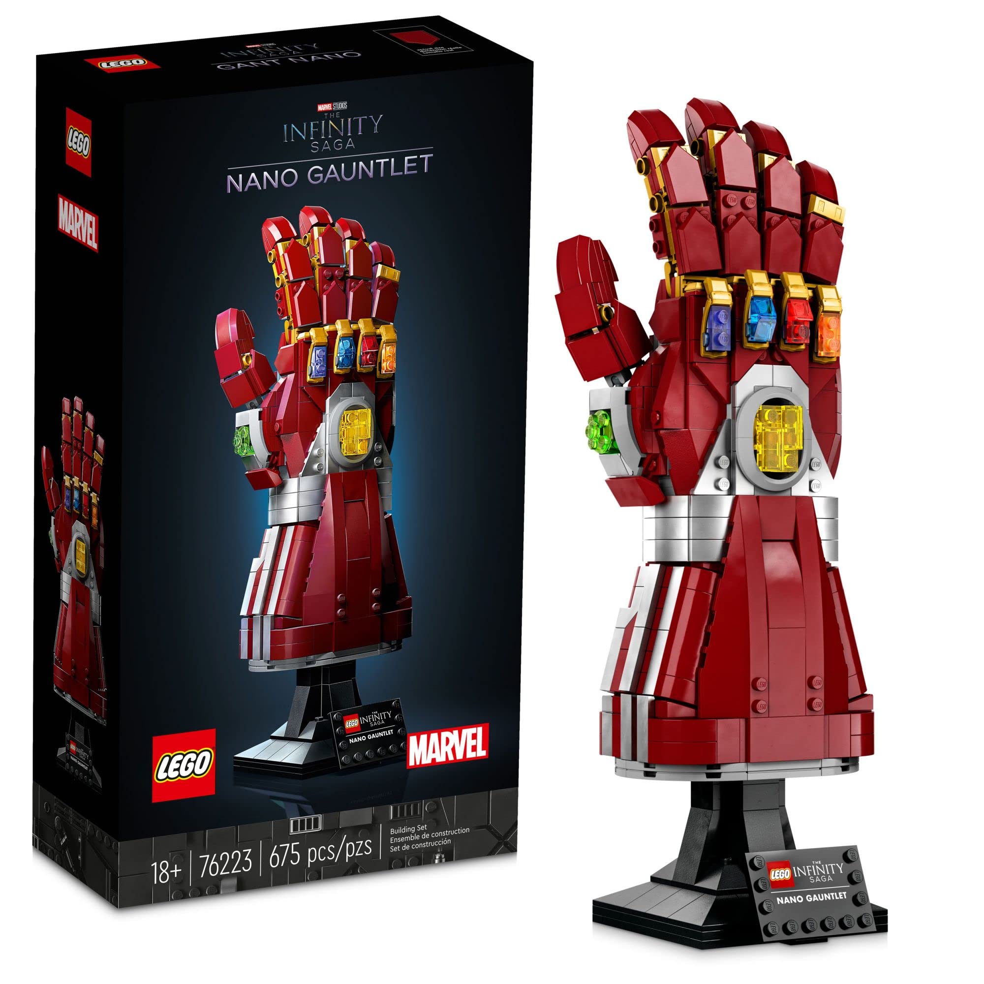 LEGO Marvel Nano Gauntlet 76223 Ensemble de construction Iron Man pour adultes (680 pièces)