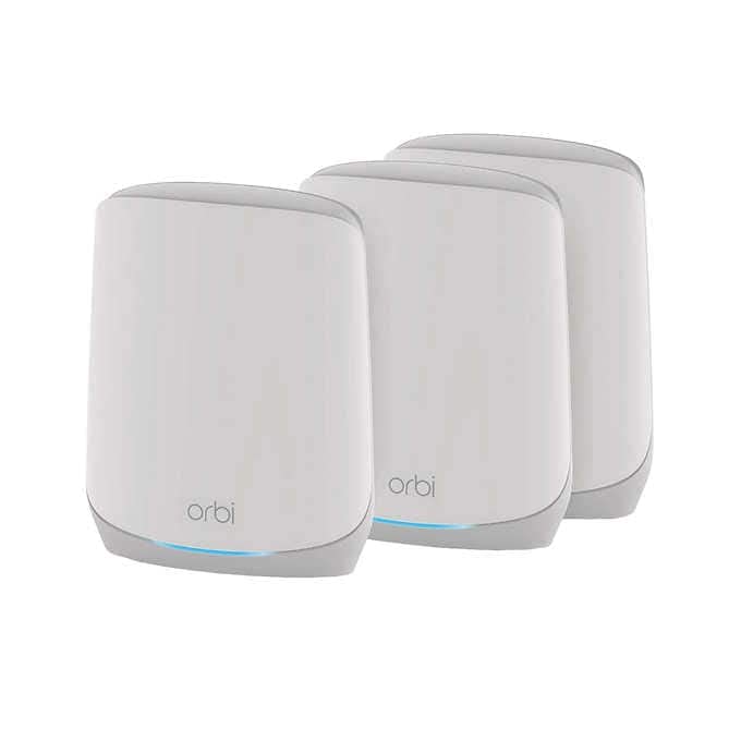 Netgear Orbi Whole Home WiFi 6 Mesh System (RBK763S) - Routeur avec 2 rallonges satellites - Couverture jusqu'à 7 500 pieds carrés - Plus de 40 appareils - AX5400