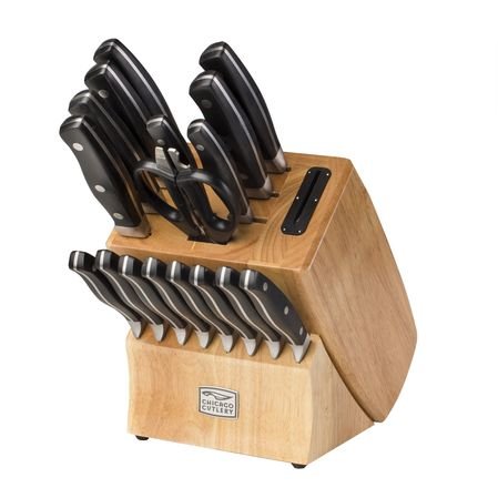 Chicago Cutlery Insignia2 Bloc de couteaux 18 pièces avec affûteur de couteaux intégré