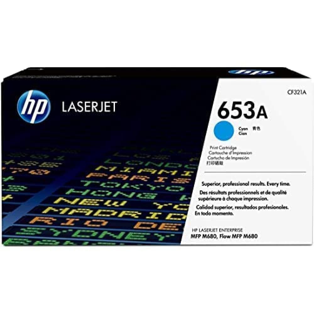 HP Cartouche de toner cyan d'origine 653A | Fonctionne avec Color LaserJet Enterprise MFP série M680 | CF321A